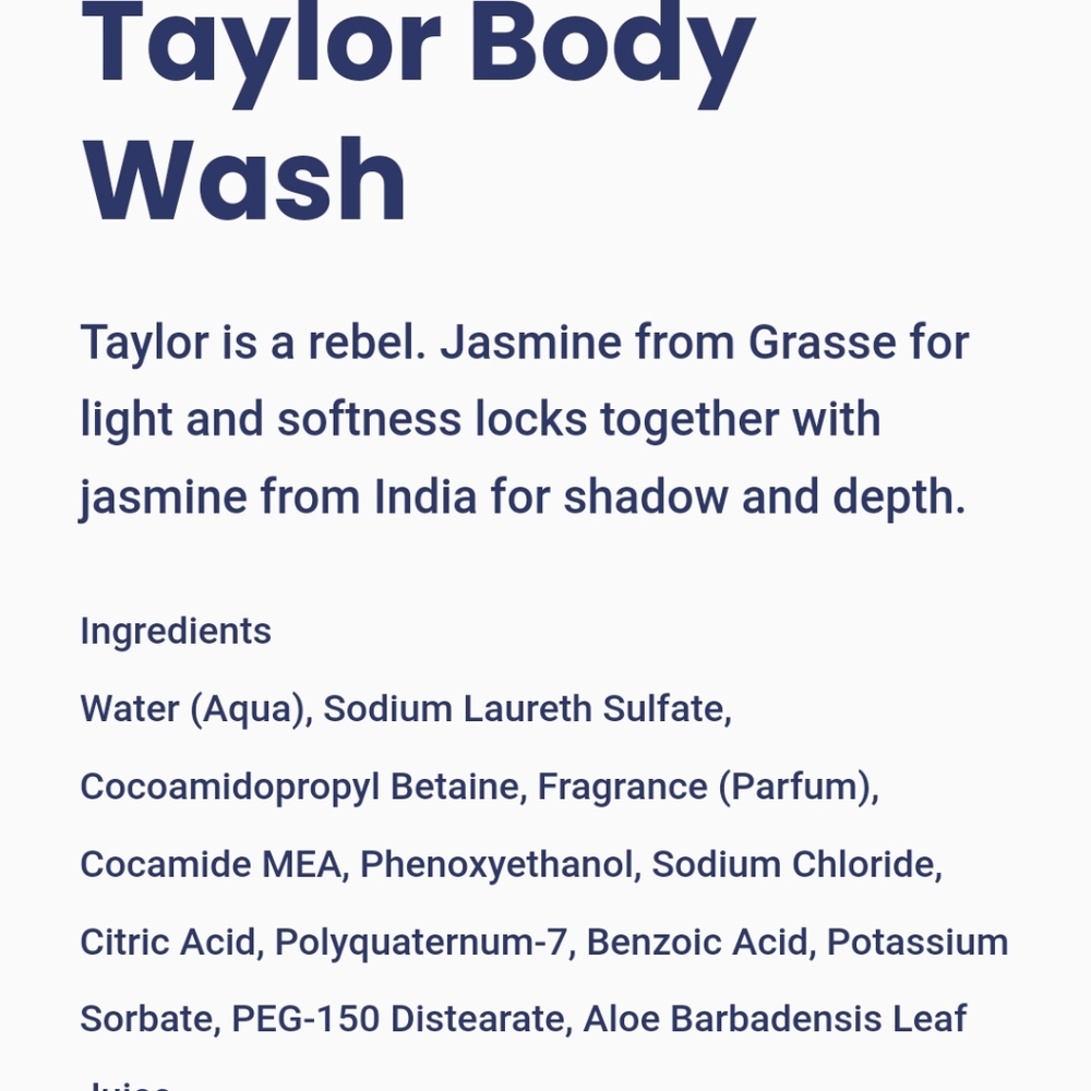 New Olfactory NYC Taylor Body Wash - Picture 3 of 3